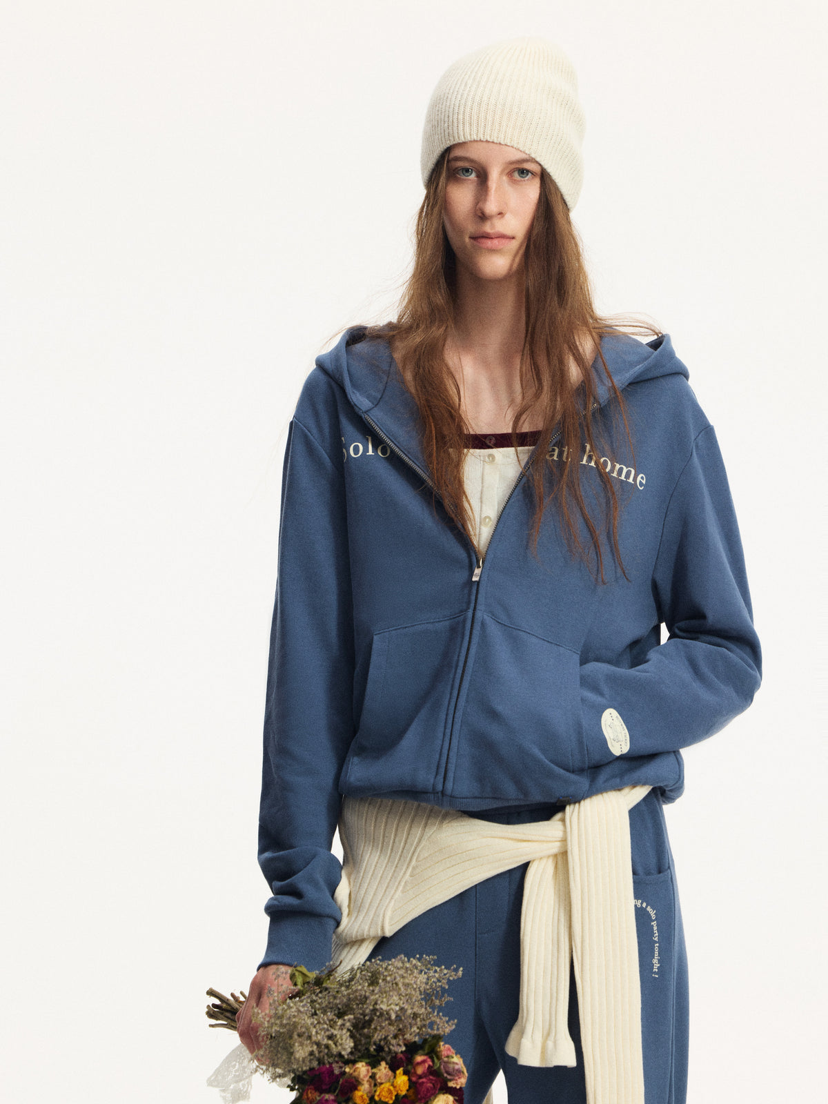 Sloan Graphic Zip-Up Hoodie Set - Hoodie