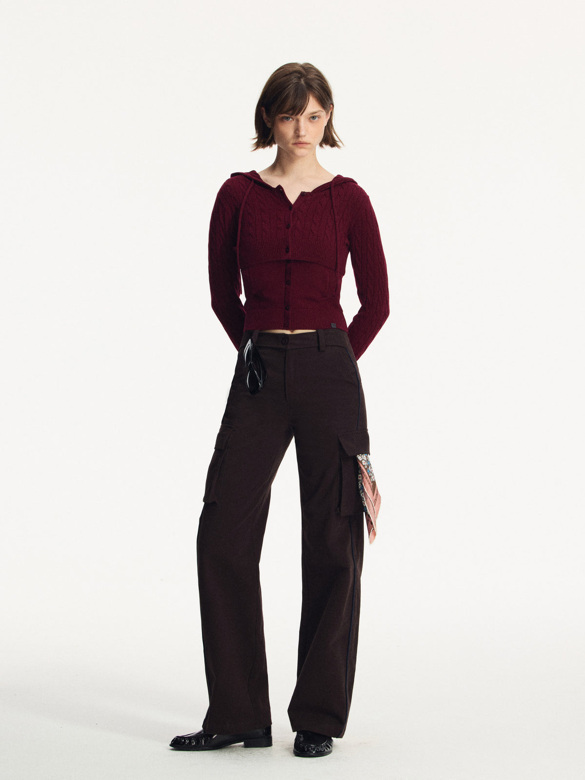 Cable-Knit Layered Top
