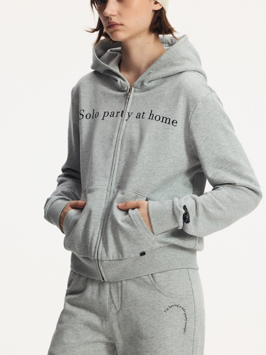 Sloan Graphic Zip-Up Hoodie Set - Hoodie