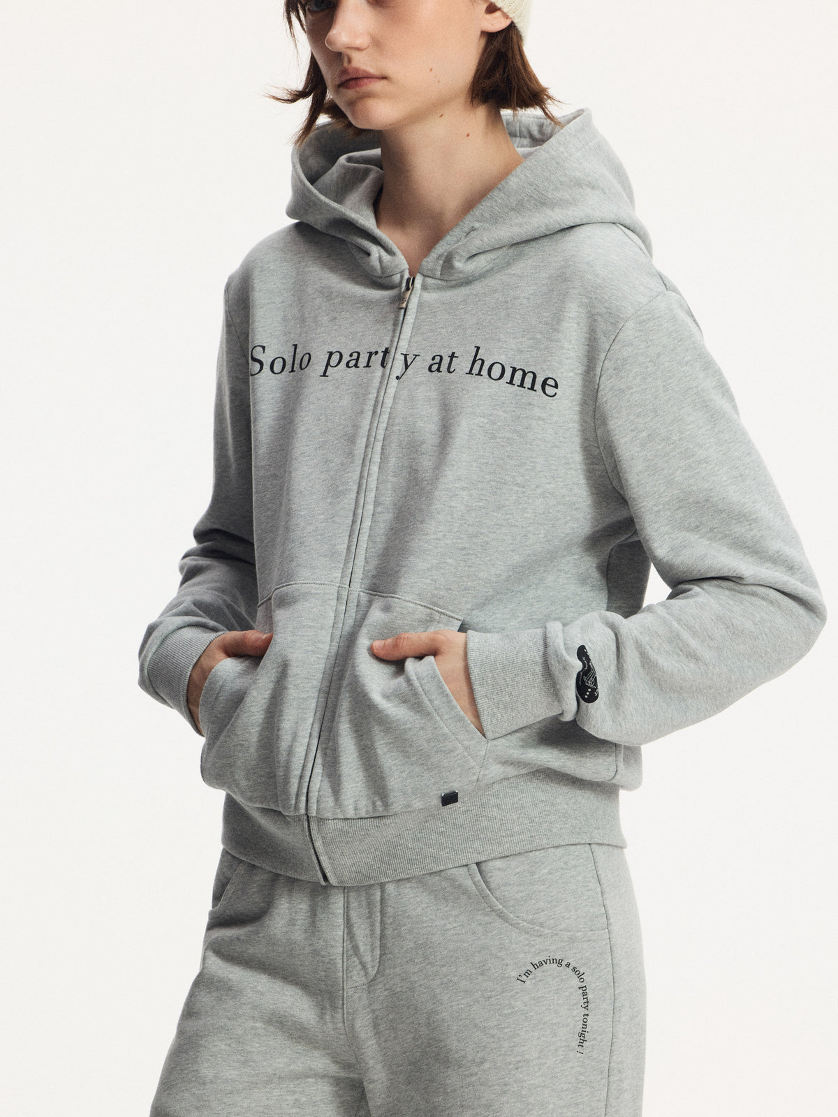 Sloan Graphic Zip-Up Hoodie Set - Hoodie