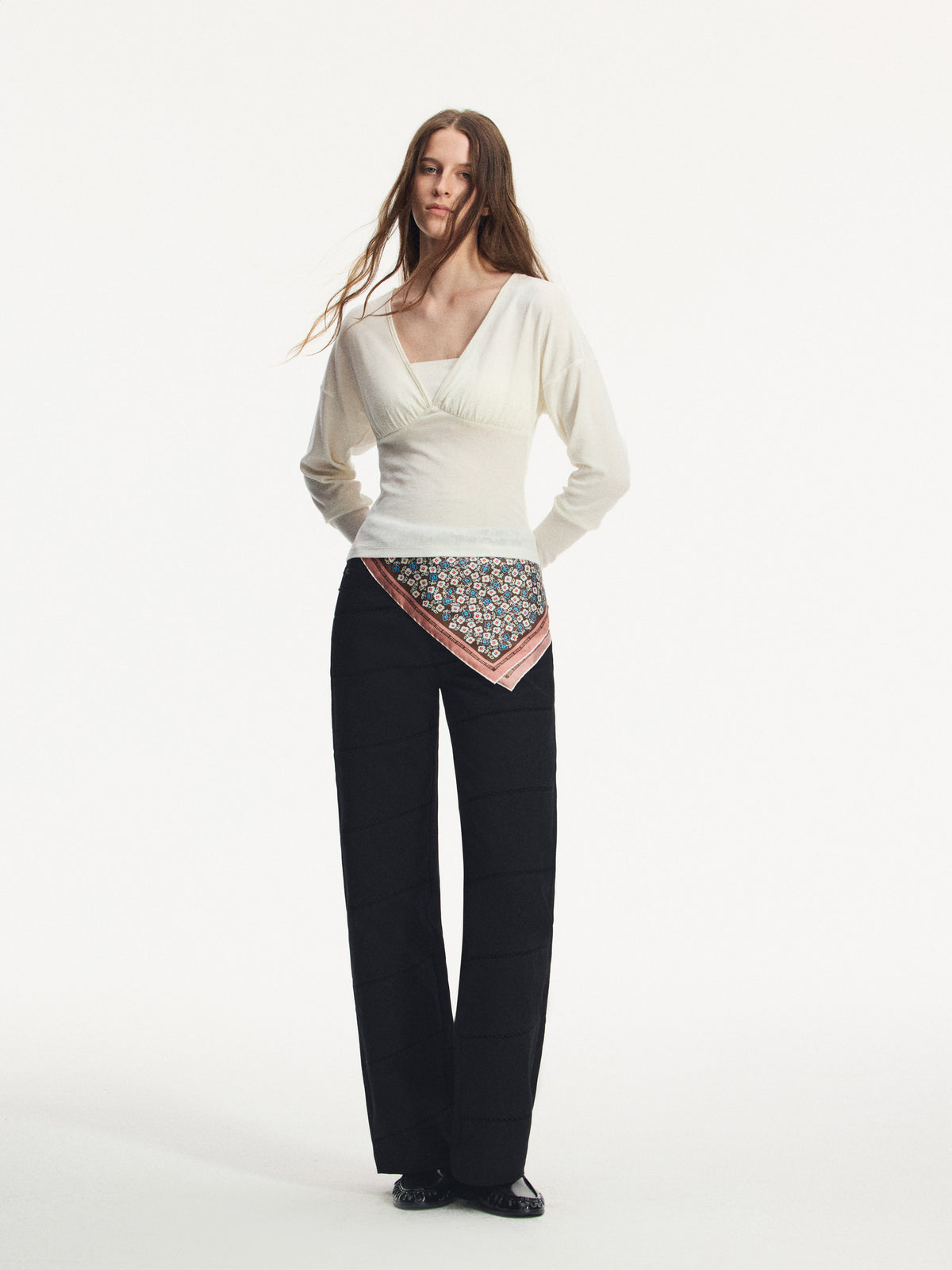 Tencel Wool Blend Layered-Look Top