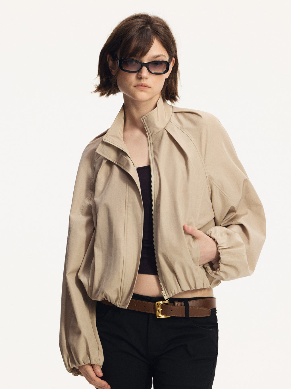 Tencel Wool Blend Utility Jacket