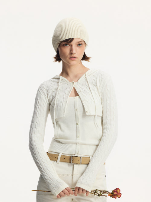 Cable-Knit Layered Top