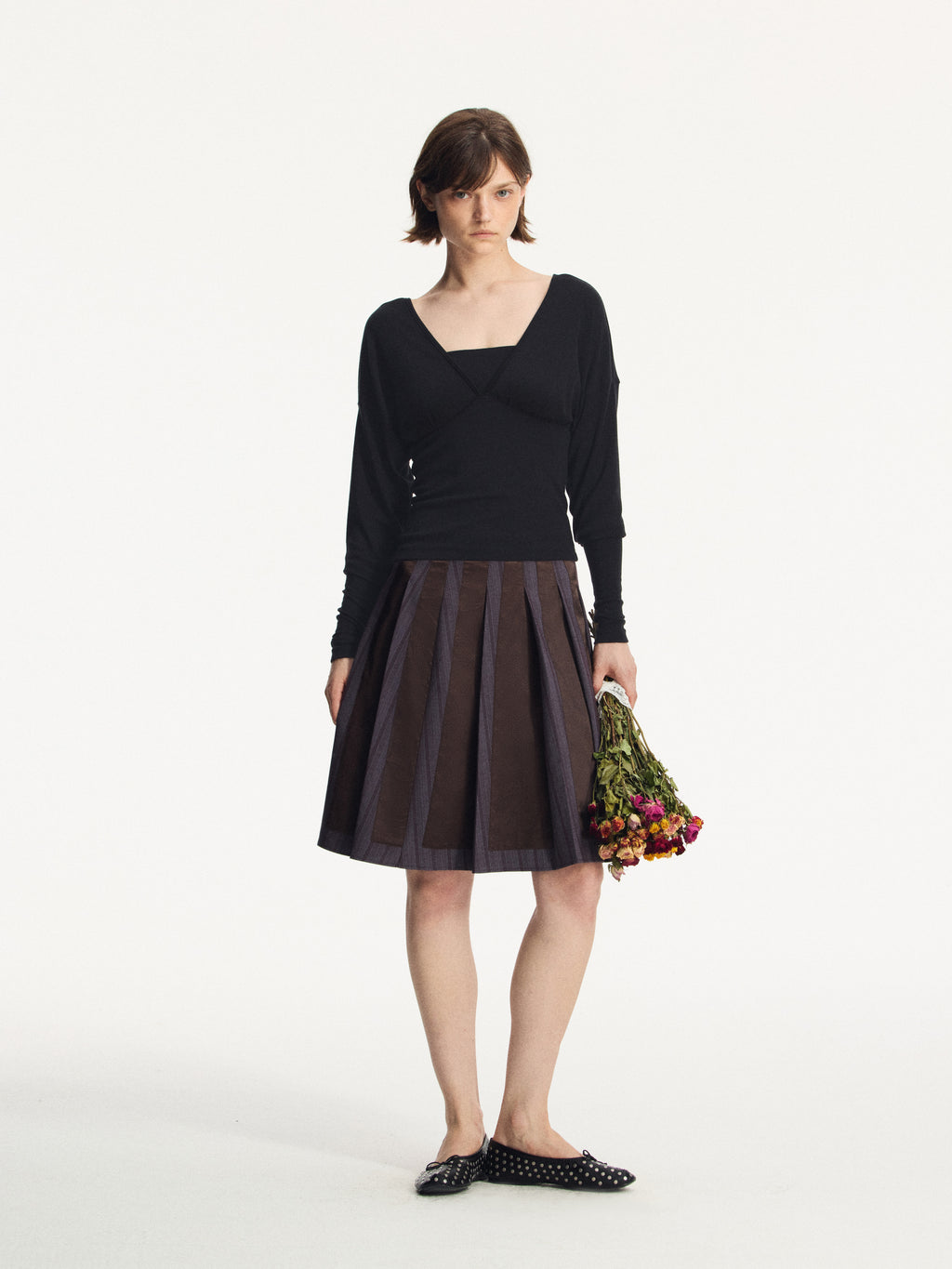 Tencel Wool Blend Layered-Look Top