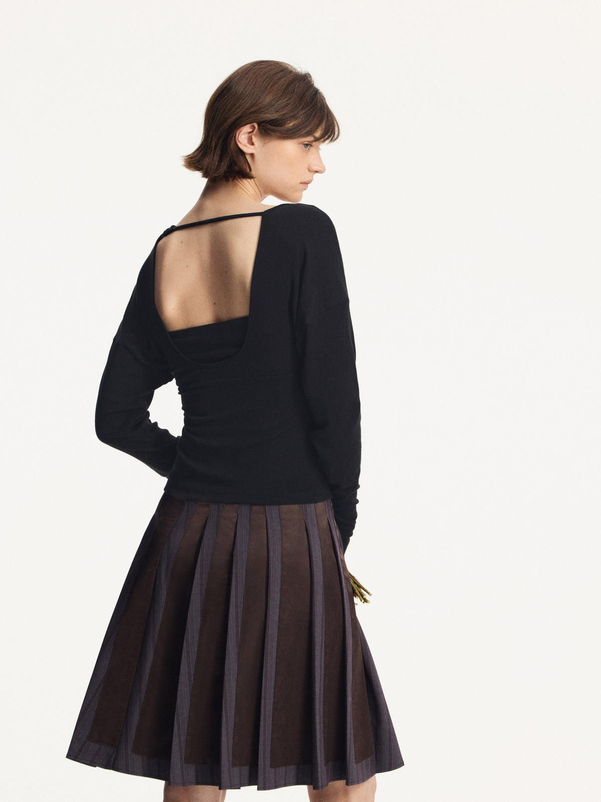 Tencel Wool Blend Layered-Look Top