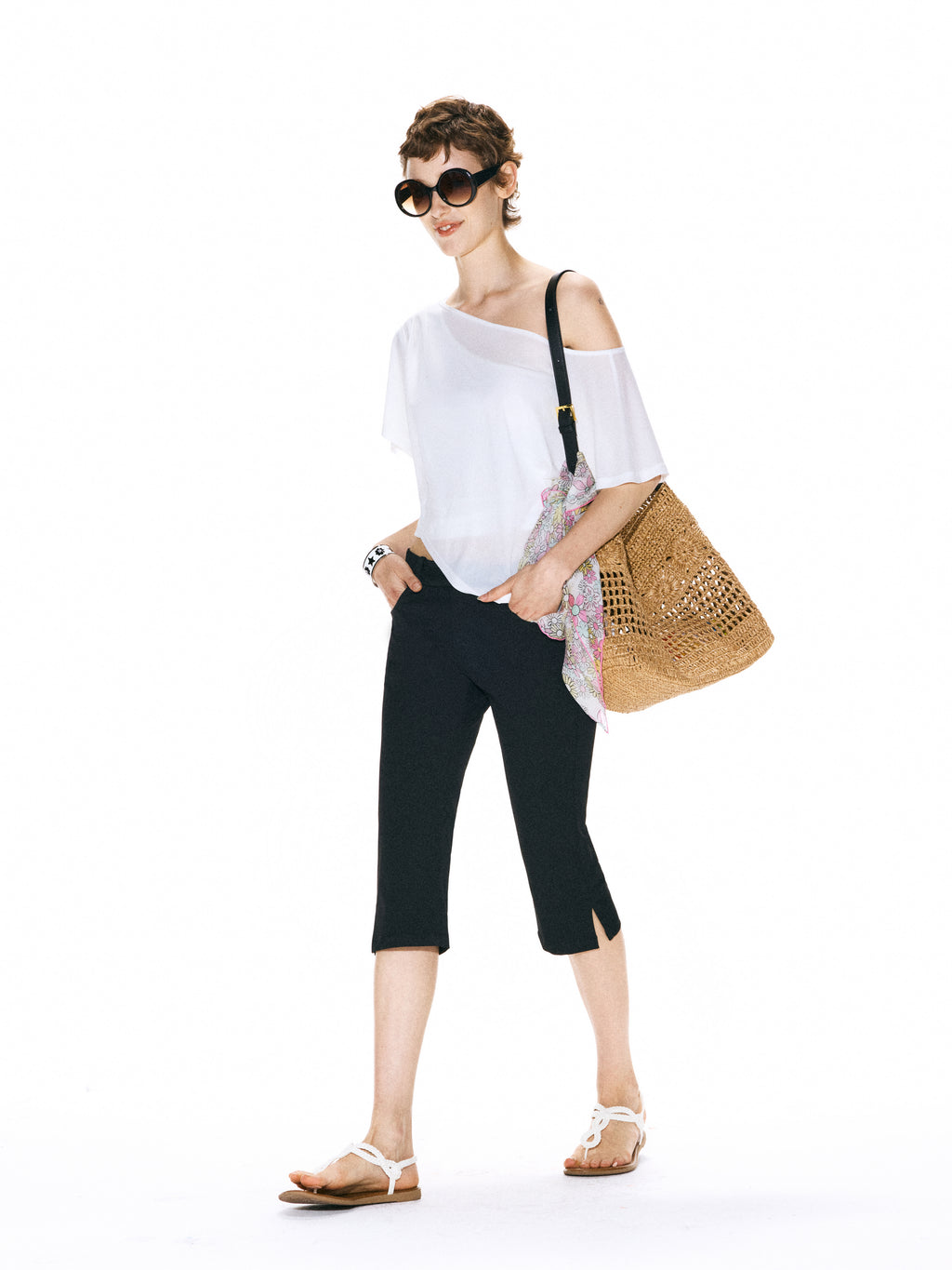 Runway Ticket Black Cropped Capri Pants