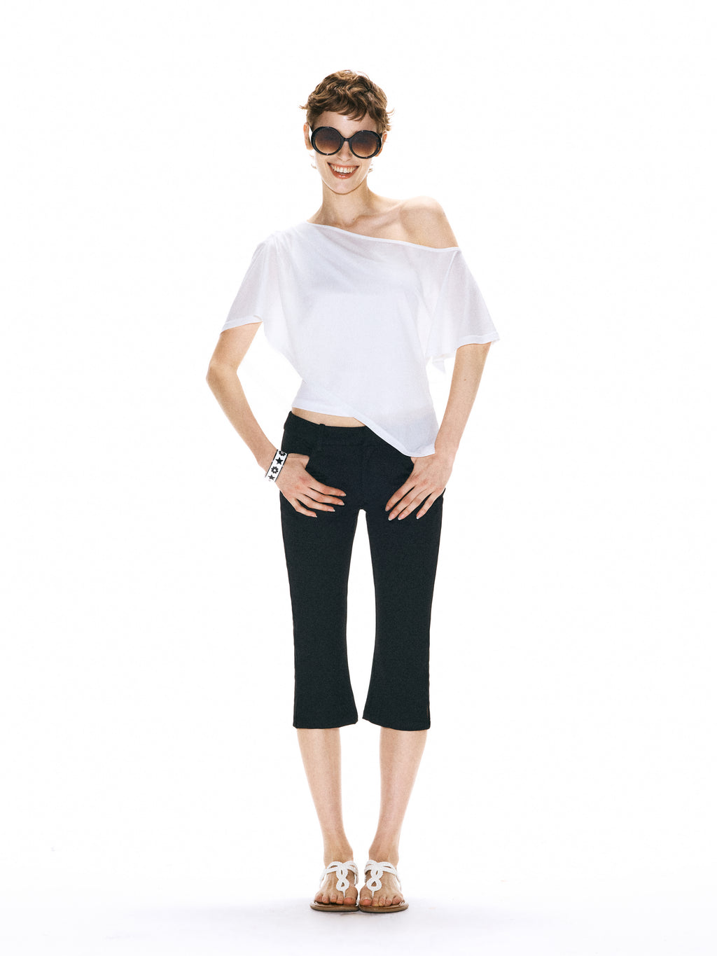 Runway Ticket Black Cropped Capri Pants