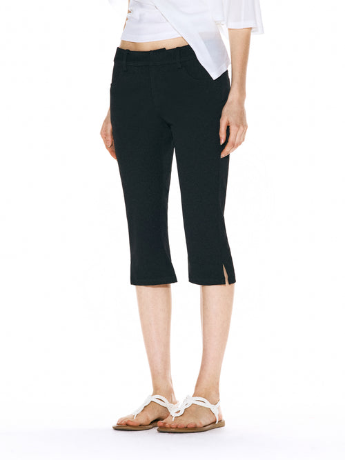 Runway Ticket Black Cropped Capri Pants