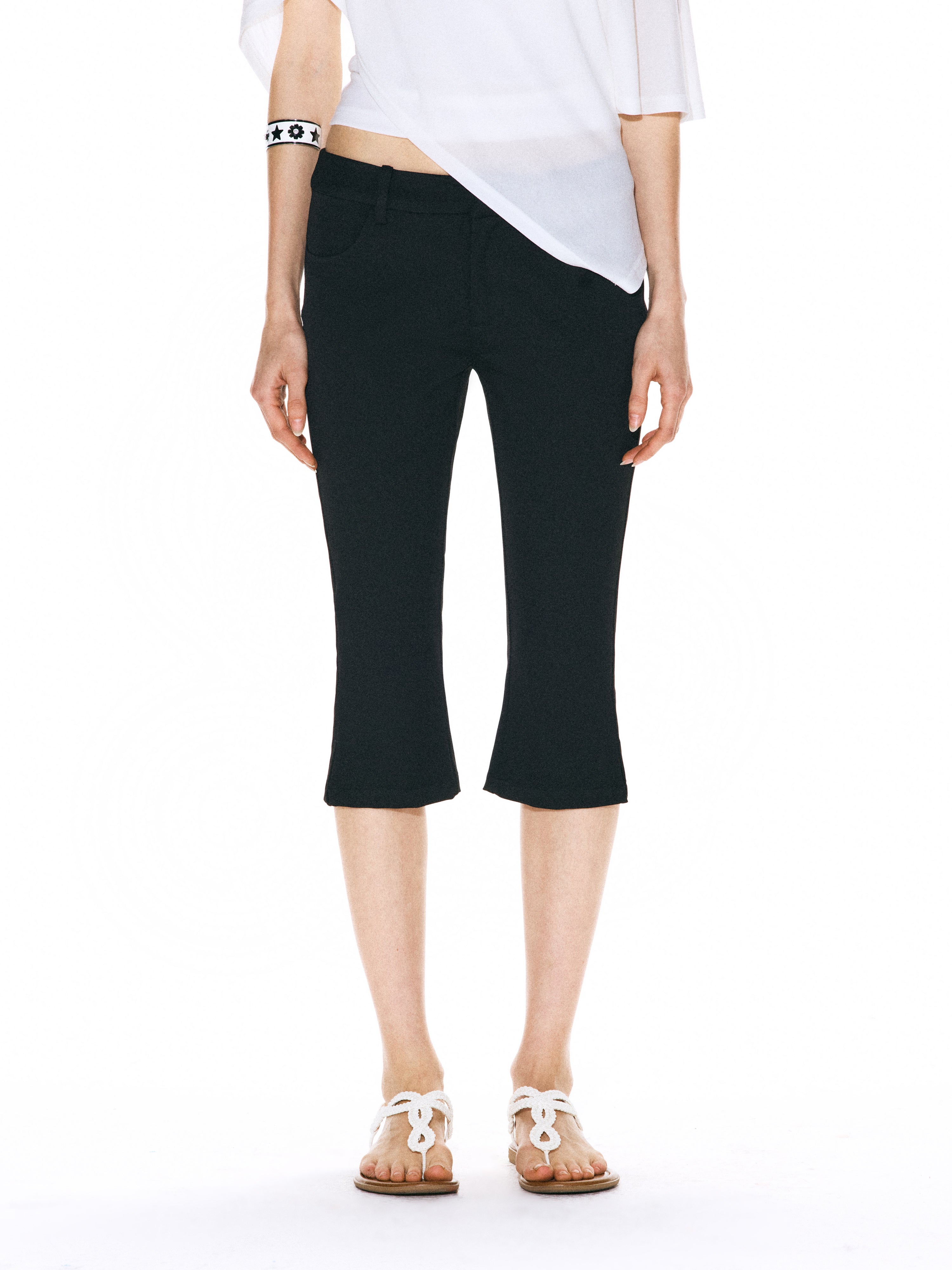 Runway Ticket Black Cropped Capri Pants